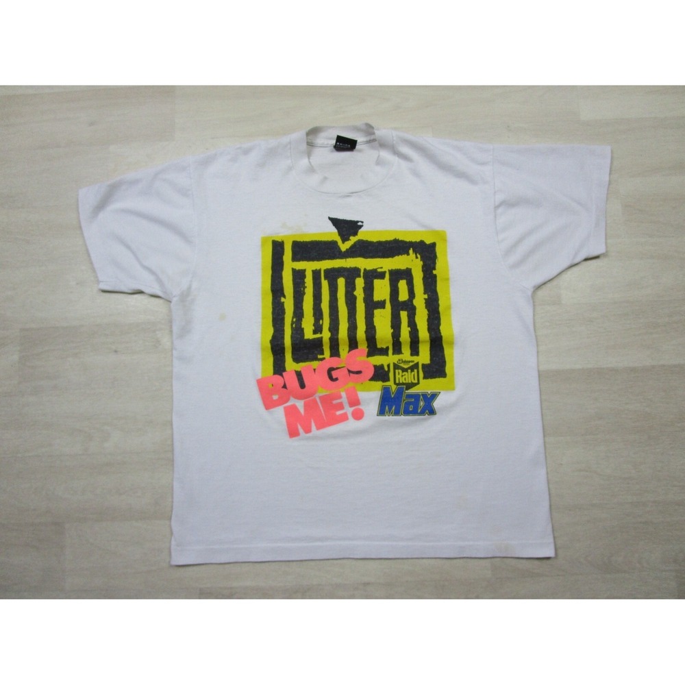Vintage 90s Raid Max Bug Spray Hardware‎ SC Johnson T-Shirt Men's Size (XL) USA